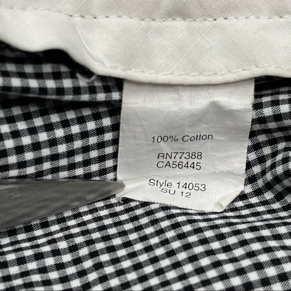 JCrew Shorts Gingham Black White Y2K Beach Summer Preppy Vacation Golf Grandpa - Picture 13 of 13